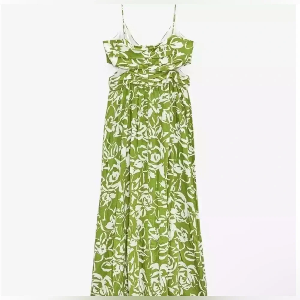ZARA Floral Cutout Midi Dress - Picture 7 of 12